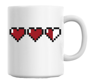 "8 Bit Hearts" Coffee Mug