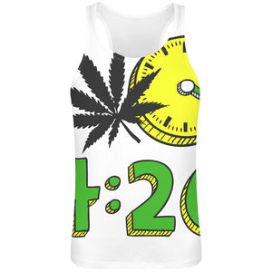 "420 Cannabis Weed Leaf" Tank Top Shirt (100% Soft Polyester)