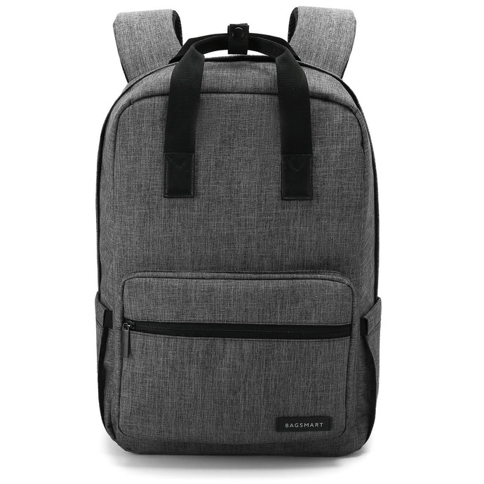 Heather Black Water Resistant Laptop Travel Backpack (14